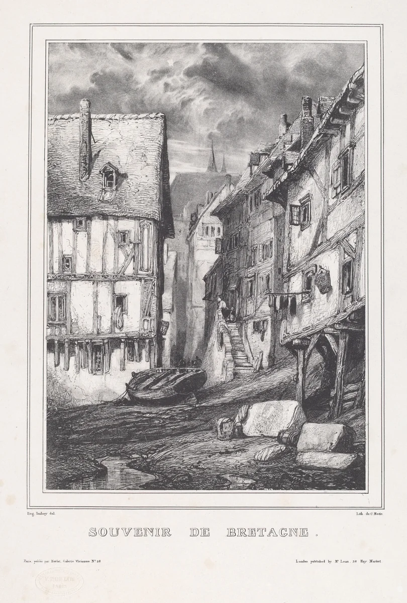 Souvenir de Bretagne by Eugène Isabey, print, 1832