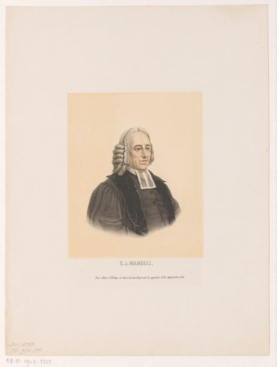 Portret van Gerard Johan Nahuys by Leendert Springer, print, 1850