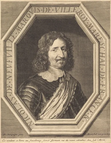 Nicholas de Neufville, marquis de Villeroy by Jean Morin; Philippe de Champaigne, print, 1600-1650