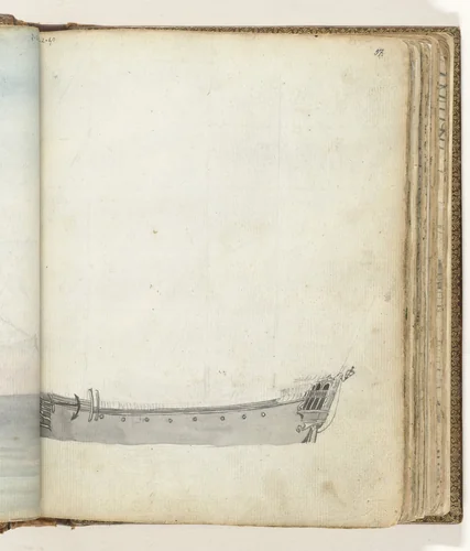 Romp van een schip by Jan Brandes, drawing, 1779-1787