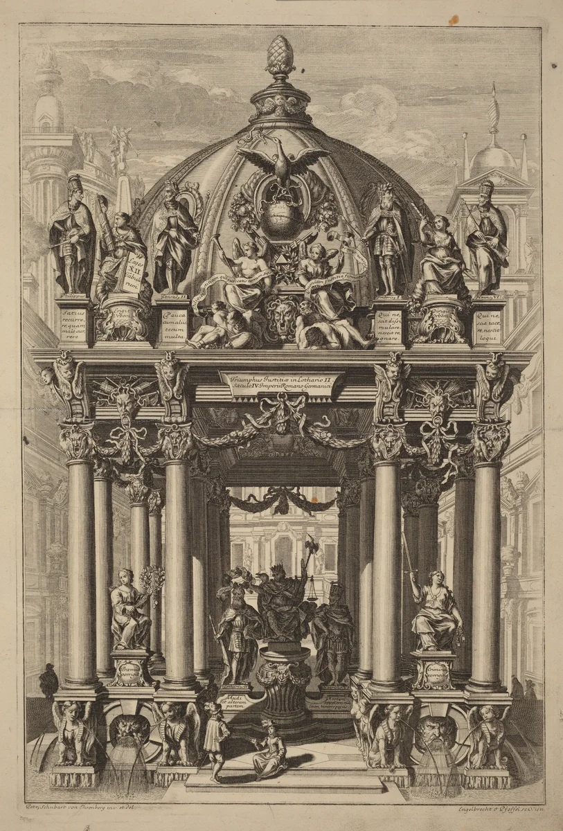 Triumphal Arch for Lotharius II by Christian Engelbrecht
Johann Andreas Pfeffel
Peter Schubert von Ehrenberg, print, 1725