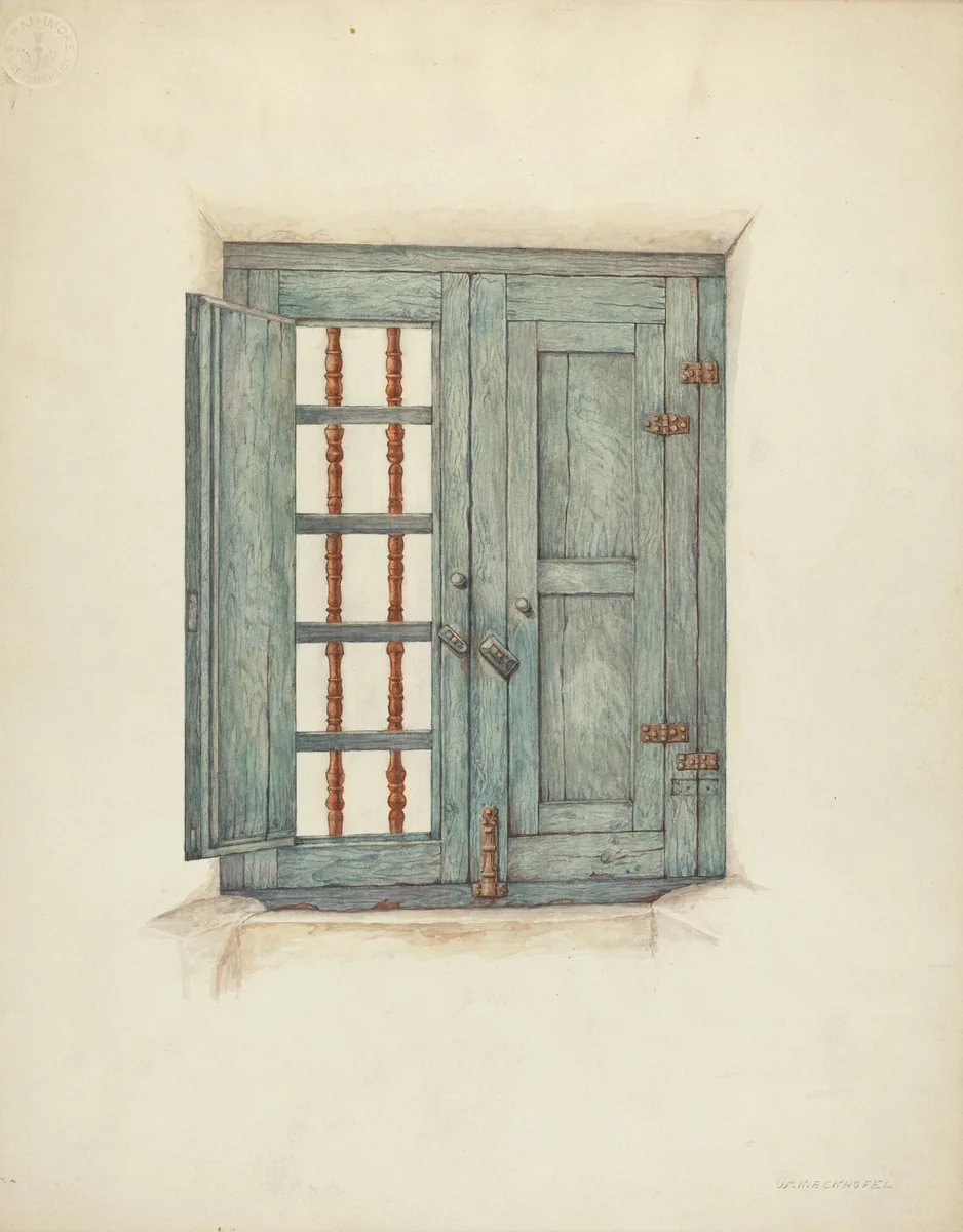 Window Shutters and Details by William Kieckhofel, index of american design, 1939