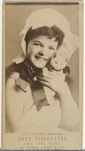 Card Number 517, Flora Walsh, from the Actors and Actresses series (N145-7) issued by Duke Sons & Co. to promote Duke Cigarettes by W. Duke, Sons & Co., photograph, 1880-1889