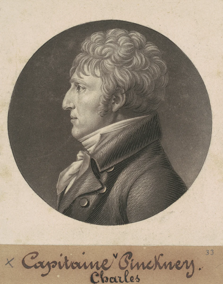 Charles Pinckney by Charles B. J. Févret de Saint-Mémin, print, 1806