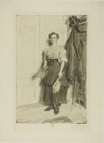 The New Maid by Anders Zorn, print, 1909
