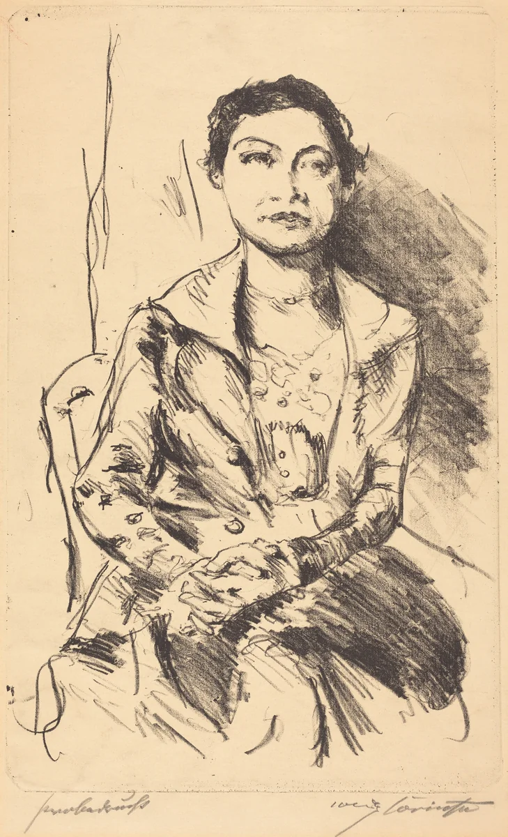 Anneliese Halbe by Lovis Corinth, print, 1918