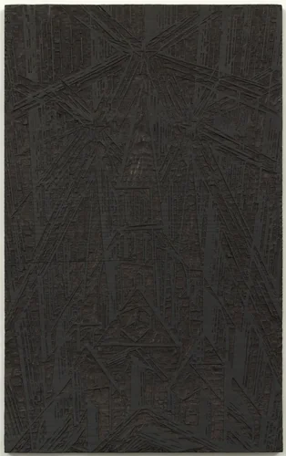 Woodblock for Cathedral (Holzstock für Kathedrale) by Lyonel Feininger, print, 1919