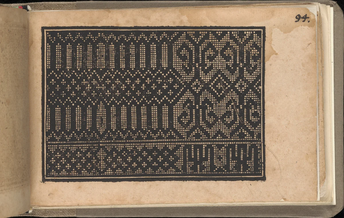 Schön newes Modelbuch (Page 94r) by Sigismundus Latomus, book, 1608