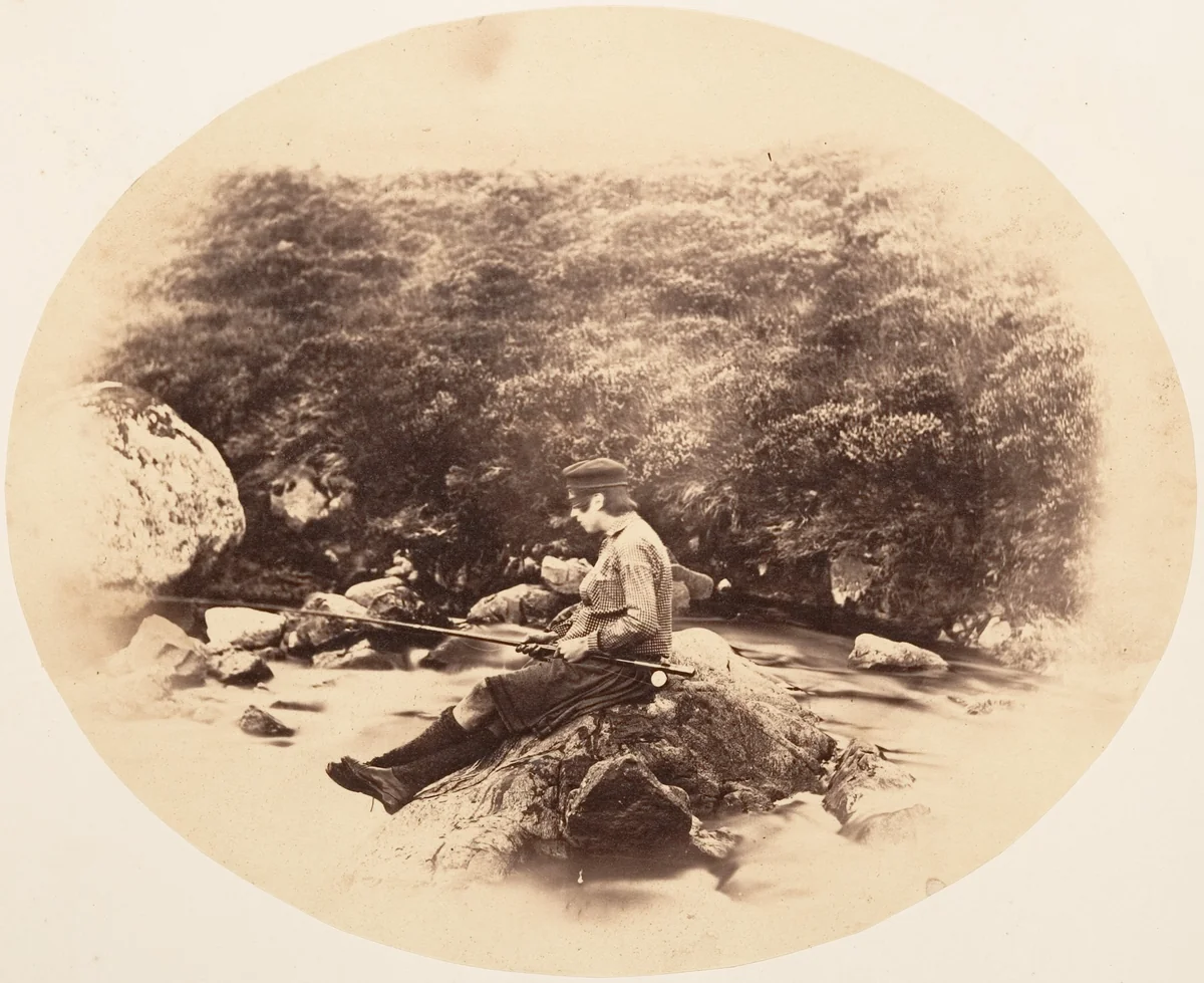 [Peel Ross Fishing] by Horatio Ross, photograph, 1856-1859