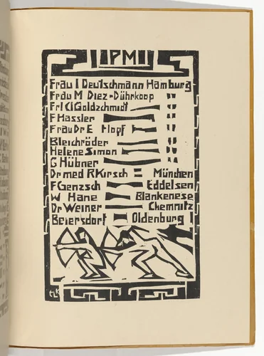 PM (Passive Members) [PM (Passive Mitglieder)] (plate, folio 18) from KG Brücke by Ernst Ludwig Kirchner, illustrated book, 1910