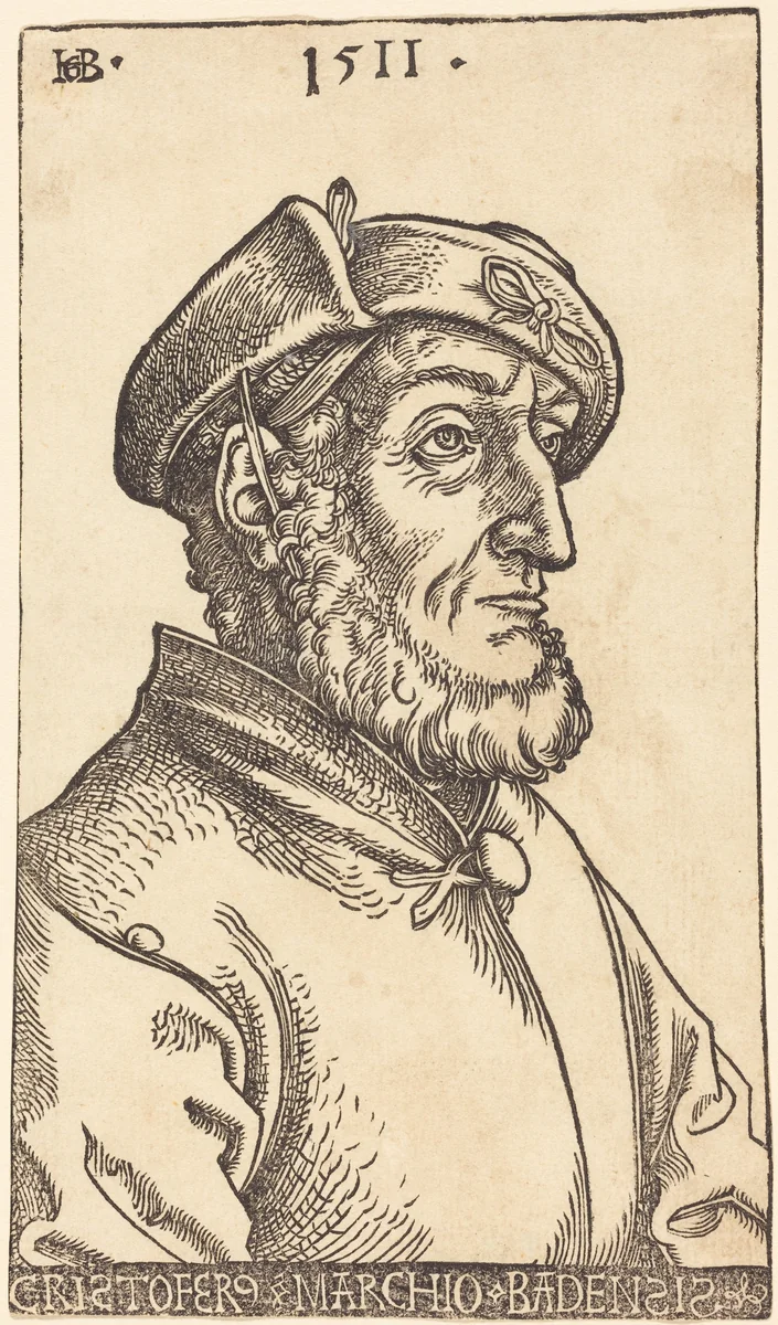 Christopher, Margrave of Baden by Hans Baldung Grien, print, 1511