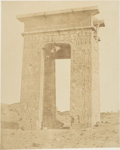 Gate of Ptolemy Philomeder, B.C. 180, Karnac by Robert Murray, photograph, 1856