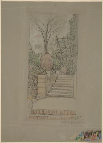 Capri by Elihu Vedder, drawing, 1914