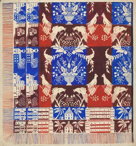 Coverlet by Dorothy Posten, index of american design, 1936