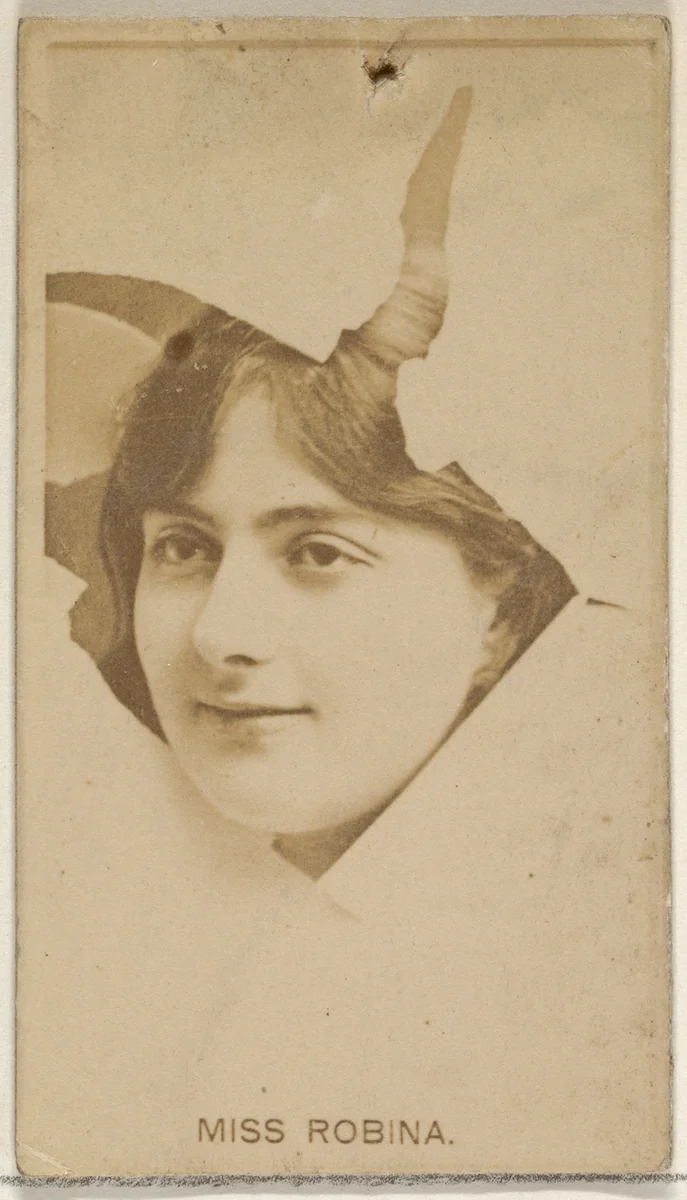 Miss Robina, from the Actors and Actresses series (N45, Type 8) for Virginia Brights Cigarettes by Allen & Ginter, photograph, 1885-1891