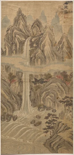 Nine-Dragon Falls by Han Unpyeong, painting, 1850-1899