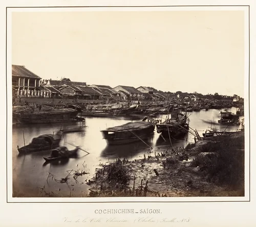 Vue de la Ville Chinoise (Cholen) Feuille No. 5, Saïgon, Cochinchine by Emile Gsell, photograph, 1866