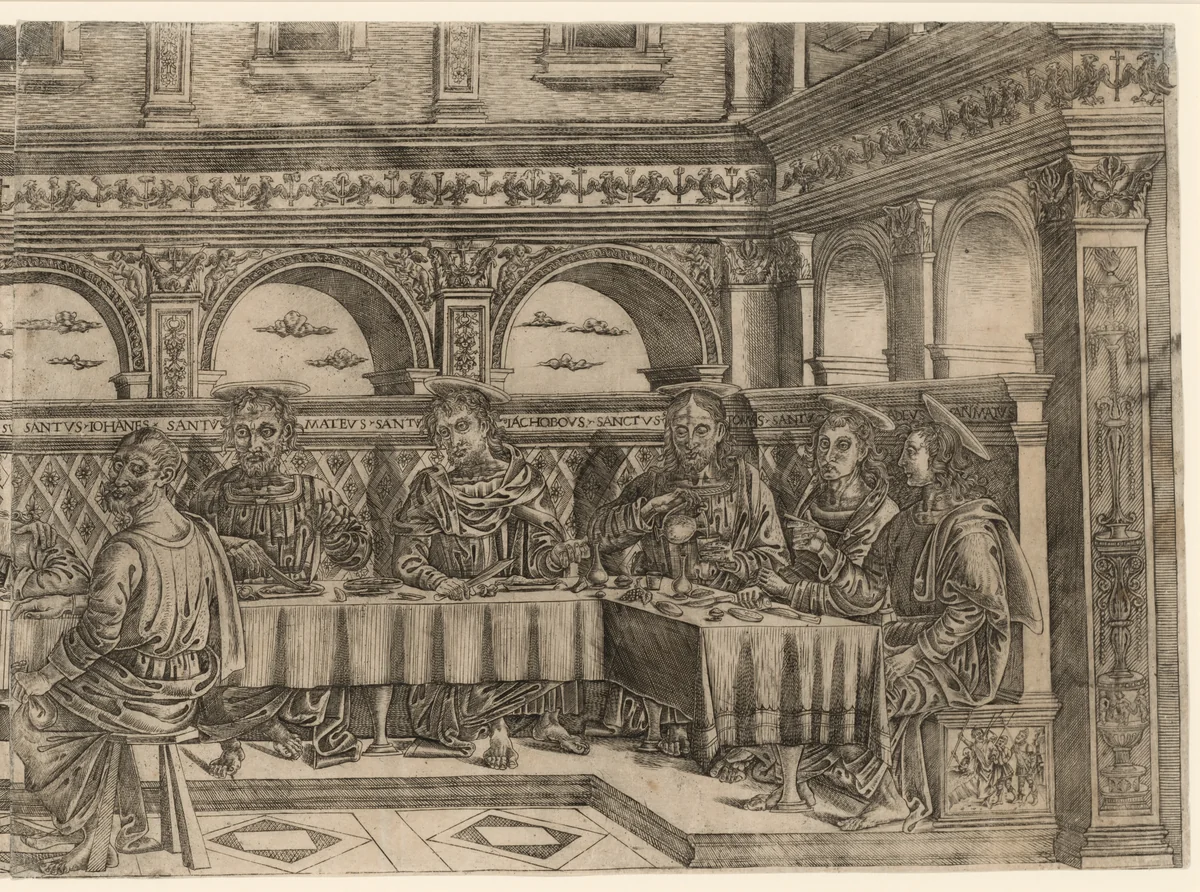 The Last Supper by Lucantonio degli Uberti, print, 1495-1505