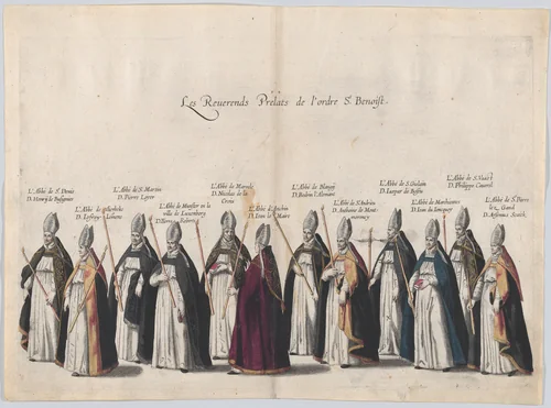 Plate 11: Members of the clergy marching in the funeral procession of Archduke Albert of Austria; from 'Pompa Funebris ... Alberti Pii' by Cornelis Galle, print, 1623