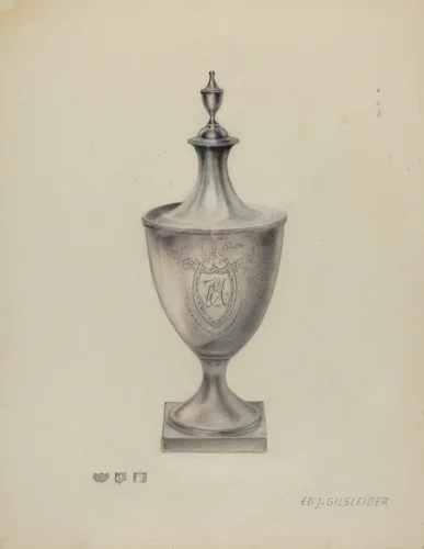 Silver Sugar Urn by E.J. Gilsleider, index of american design, 1940