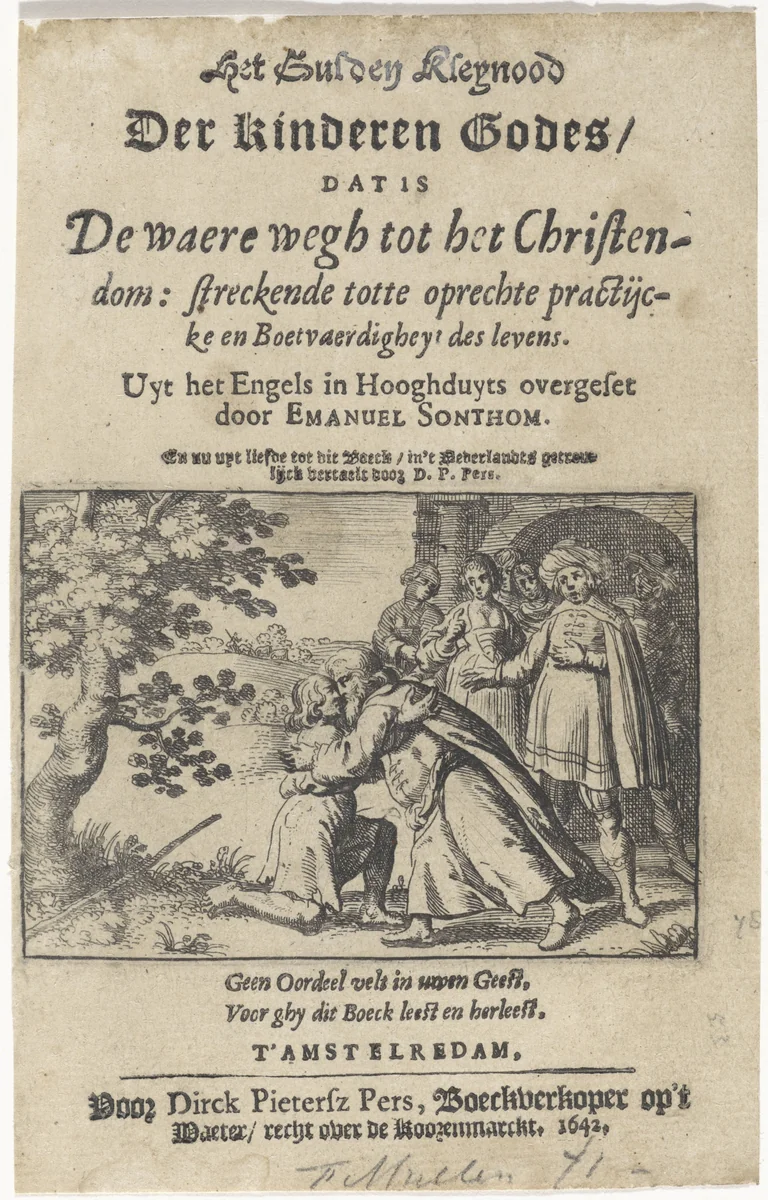 Terugkeer van de verloren zoon by Abraham Dircksz. Santvoort, print, 1642