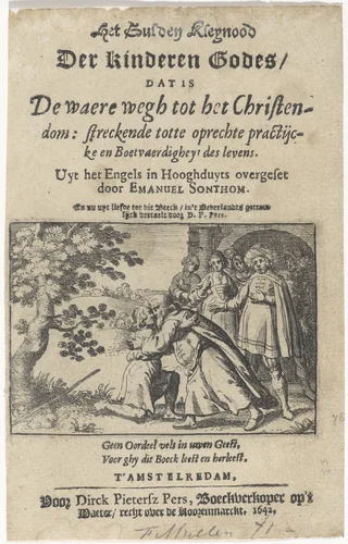 Terugkeer van de verloren zoon by Abraham Dircksz. Santvoort, print, 1642