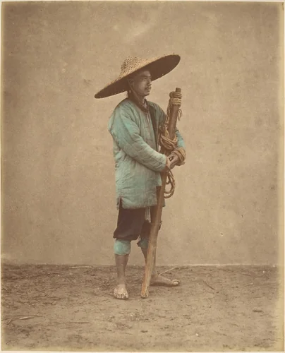 [Chinese Man Wearing Hat] by Raimund von Stillfried, photograph, 1870-1879