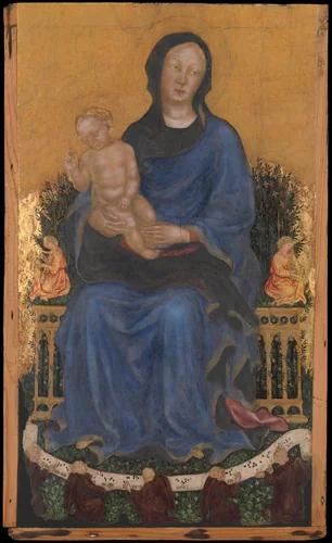 Madonna and Child with Angels by Gentile da Fabriano, painting, 1408-1427