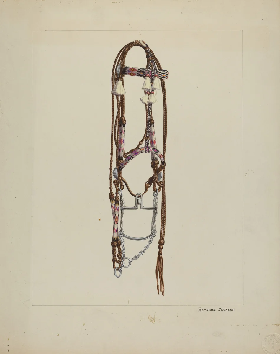 Horse Hair Bridle by Gordena Jackson, index of american design, 1937