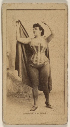 Mamie La Wall, from the Actresses series (N245) issued by Kinney Brothers to promote Sweet Caporal Cigarettes by Kinney Brothers Tobacco Company, photograph, 1890