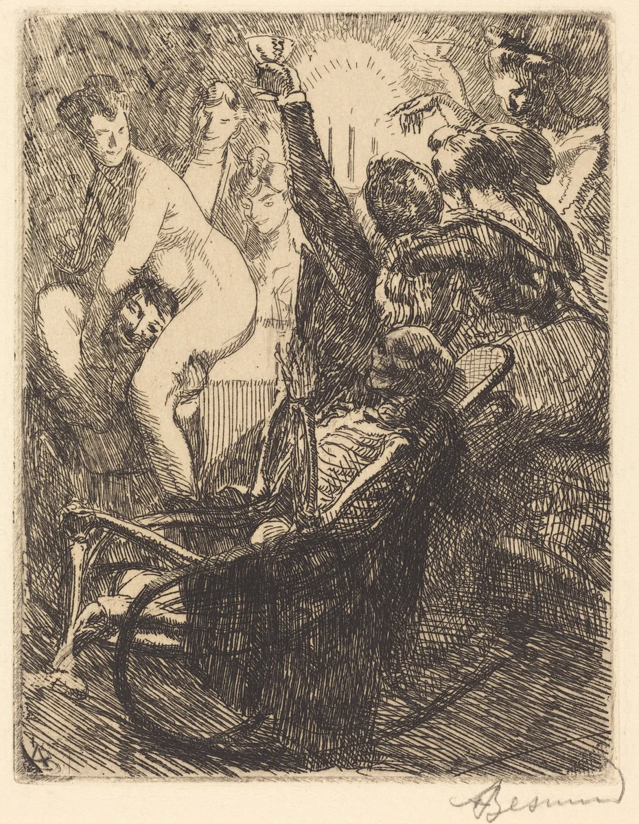 The Orgy (L'orgie) by Albert Besnard, print, 1900
