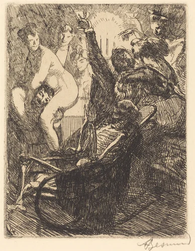 The Orgy (L'orgie) by Albert Besnard, print, 1900
