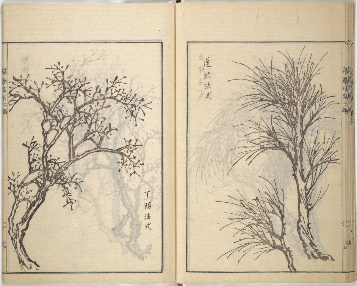 Guide to Chinese Painting, Second Series (Kanga shinan nihen) by Kawamura Bunpō (河村文鳳), book, 1811