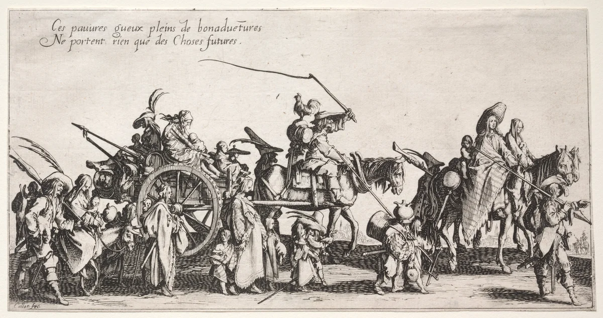 The Bohemians by Jacques Callot, print, 1616-1630