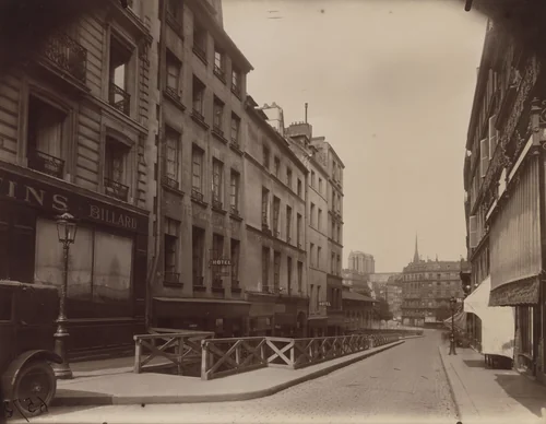 Rue de la Montagne-Sainte-Geneviève by Eugène Atget, photograph, 1925