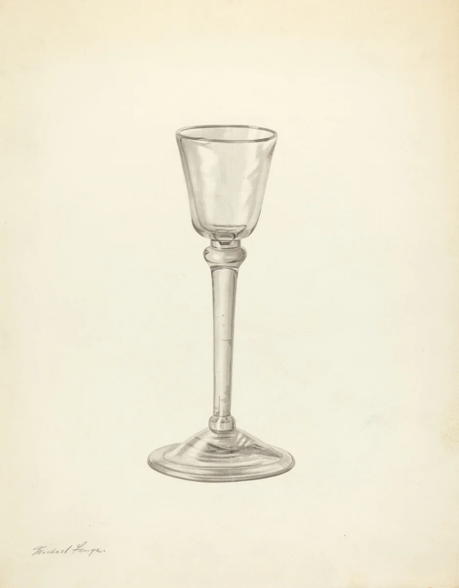 Wine Glass by Michael Fenga, index of american design, 1940