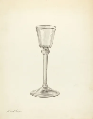 Wine Glass by Michael Fenga, index of american design, 1940