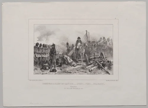 Lithographic Album of 1837: Half-Battalion at Left…Aim!...Fire!...Load by Auguste Raffet, print, 1836