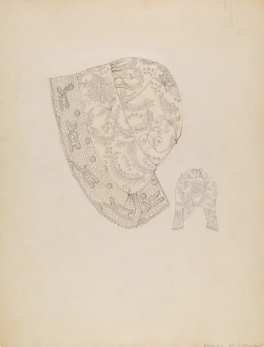 Bonnet by Dorothy M. Gerhard, index of american design, 1935-1942