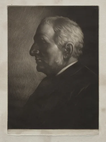 Sir Frances Seymour Haden by Alphonse Legros, print, 1881