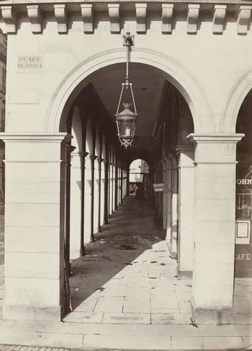 Hanging Streetlight in the Arcades of the Rue de Rivoli by Charles Marville, photograph