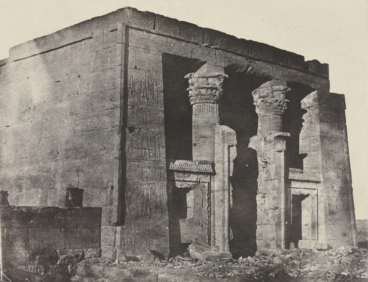 Temple de Dakkeh, Naos by Maxime Du Camp, photograph, 1852