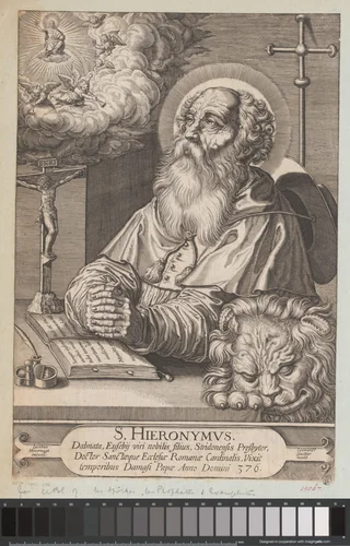 Visioen van H. Hieronymus by Unknown, print, 1571-1641