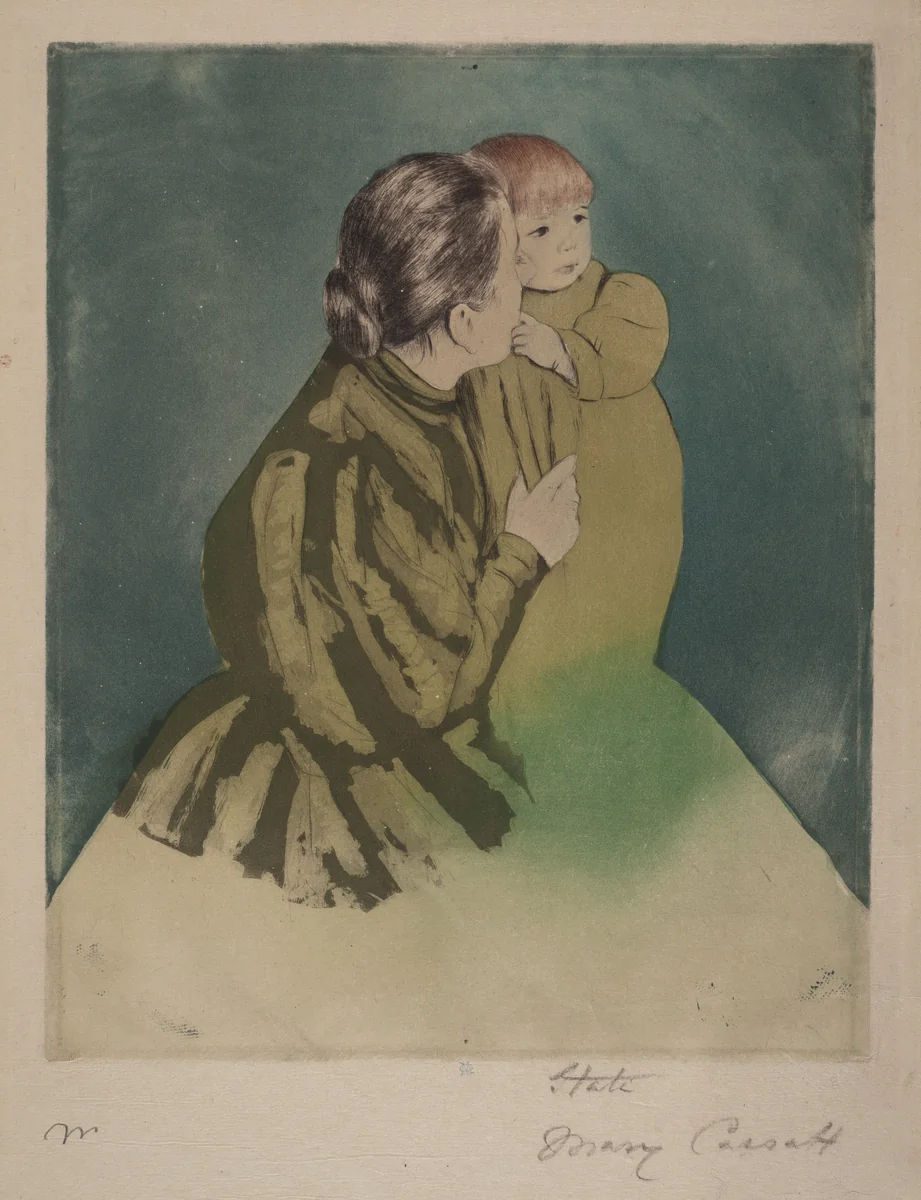Peasant Mother and Child by Mary Cassatt, print, 1894