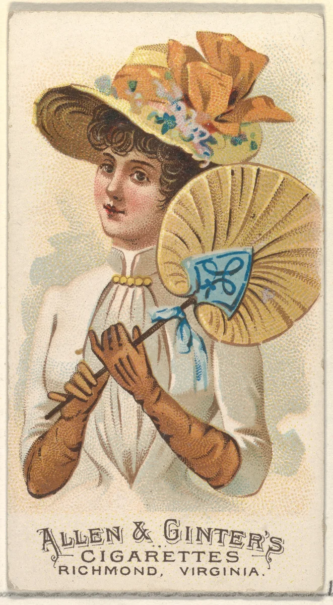 Plate 34, from the Fans of the Period series (N7) for Allen & Ginter Cigarettes Brands by Allen & Ginter, print, 1889