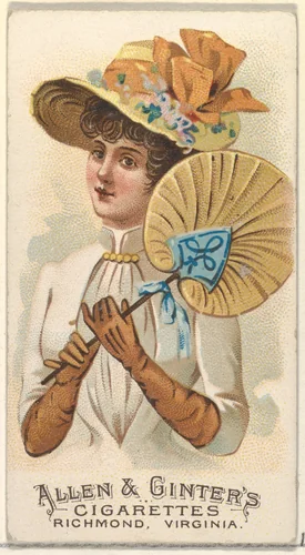 Plate 34, from the Fans of the Period series (N7) for Allen & Ginter Cigarettes Brands by Allen & Ginter, print, 1889