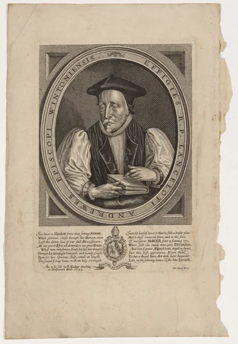 Lancelot Andrewes, Bishop of Winchester by John Payne, print, 1632