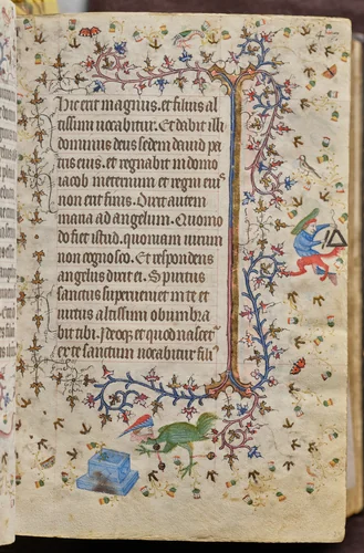 Hours of Charles the Noble, King of Navarre (1361-1425): fol. 24r, Text by Master of the Brussels Initials and Associates, book, 1400-1410