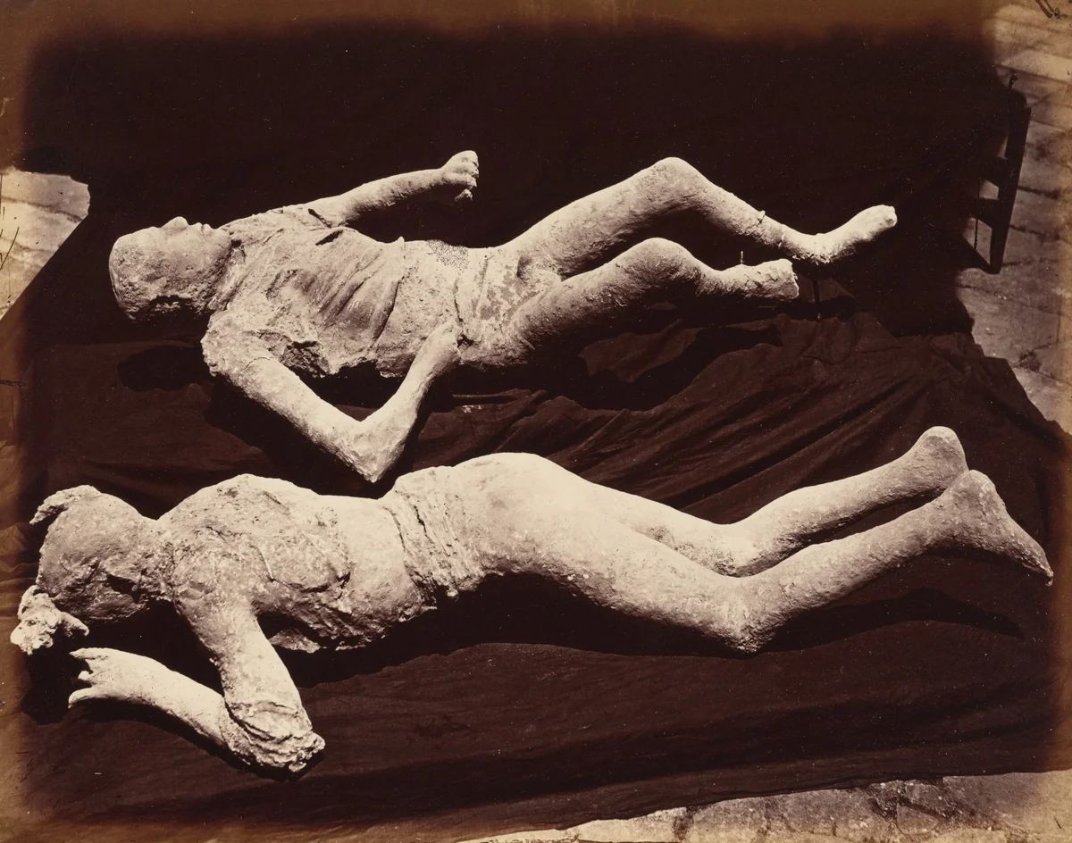 Impronte Umane, Pompei (Human Casts, Pompeii) by Giorgio Sommer, photograph, 1865-1875
