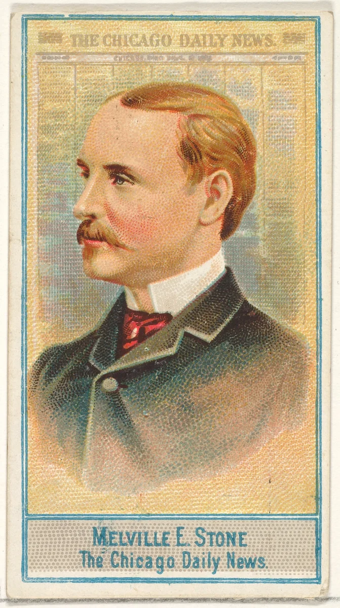 Melville E. Stone, The Chicago Daily News, from the American Editors series (N1) for Allen & Ginter Cigarettes Brands by Allen & Ginter, print, 1887